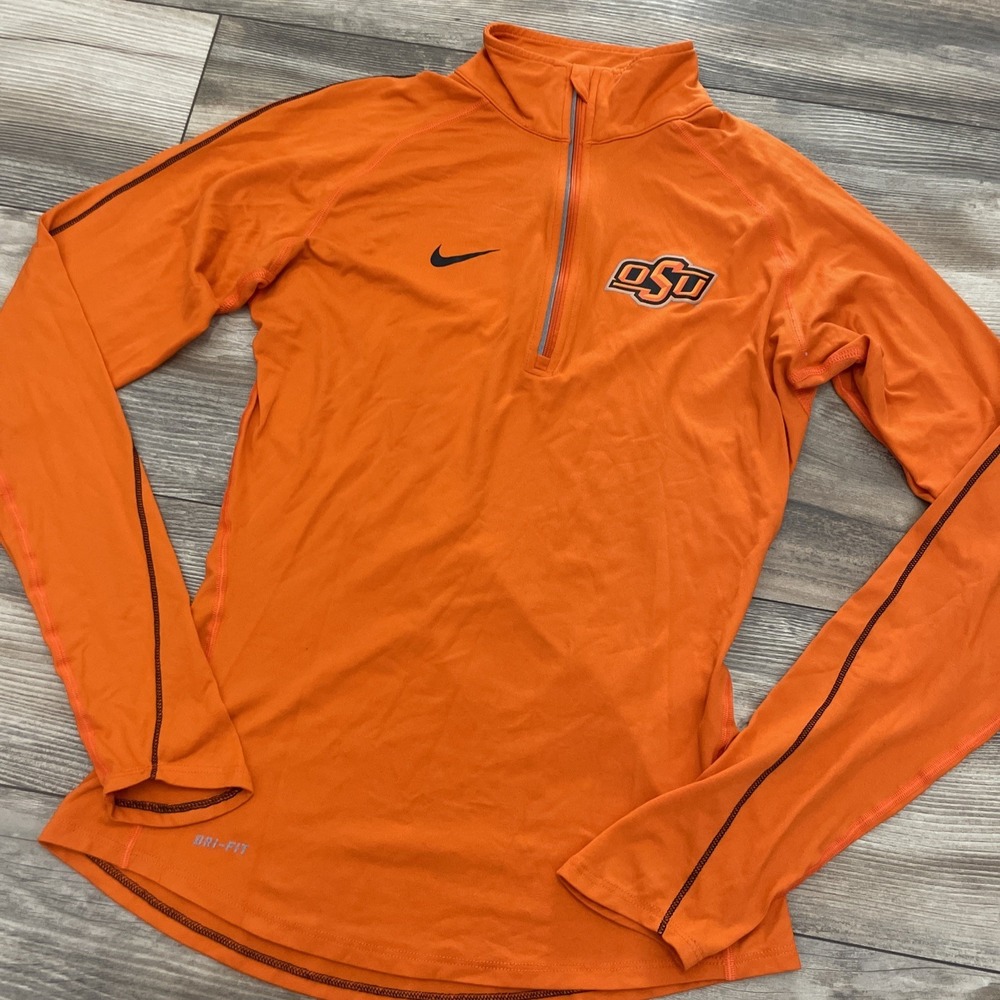 Nike Oklahoma State Women Half-Zip Jacket Long Sleeve Small